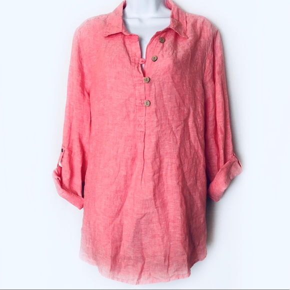 Sigrid Olsen 0 Linen Collared Tunic 